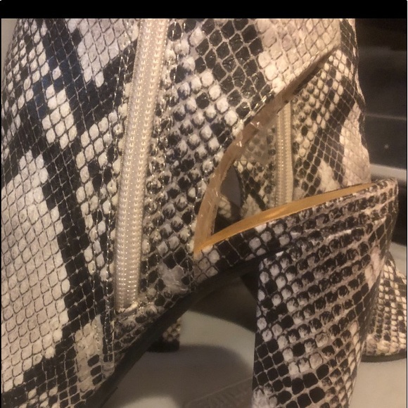 Snake Print Ankle Booties - Picture 2 of 3